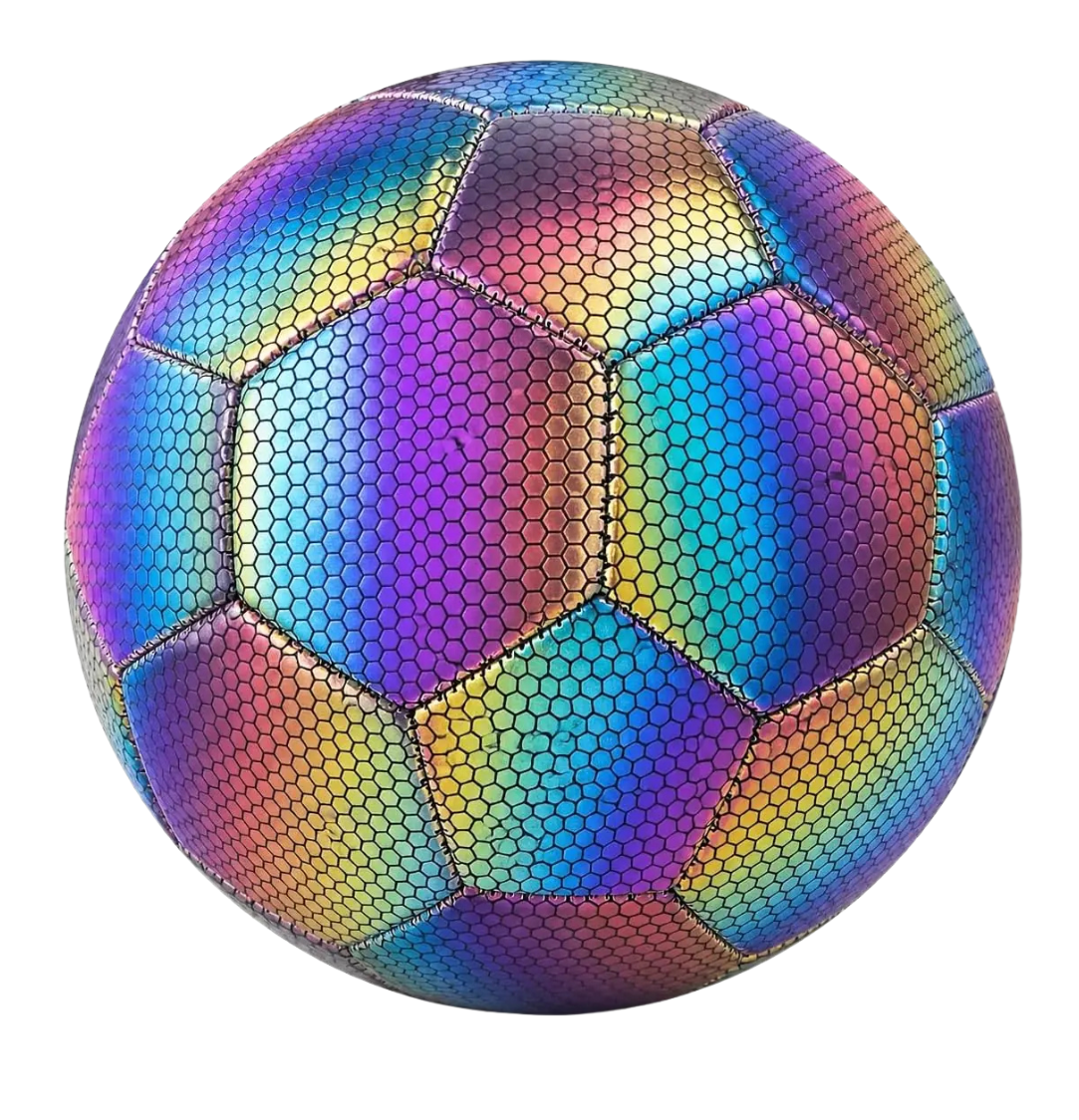 Balón de Fútbol Glow®️  Reflectante  Holográfico Luminoso Talla 5 Fútbol